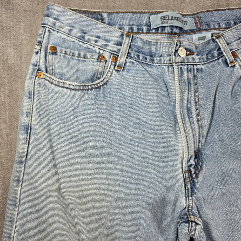 Levi's 550 Relaxed‎ Fit Jeans Men W36 L30 Light Wash Blue Denim Tapered Leg